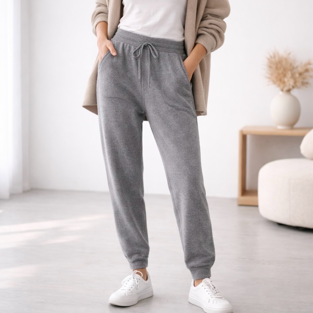 C By Bloomingdale’s Cashmere Joggers Gray Lounge Pants Size L